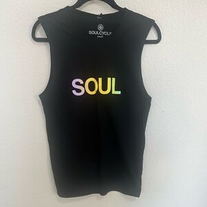 Soulcycle Black Core Soul Tank Rainbow Logo Size Small